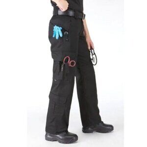 5.11 Tactical EMS Pant Womens‎ 8L Black Ripstop Cargo Stretch Waistband 64369